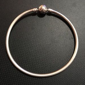EUC Pandora Sterling Silver Bangle Bracelet